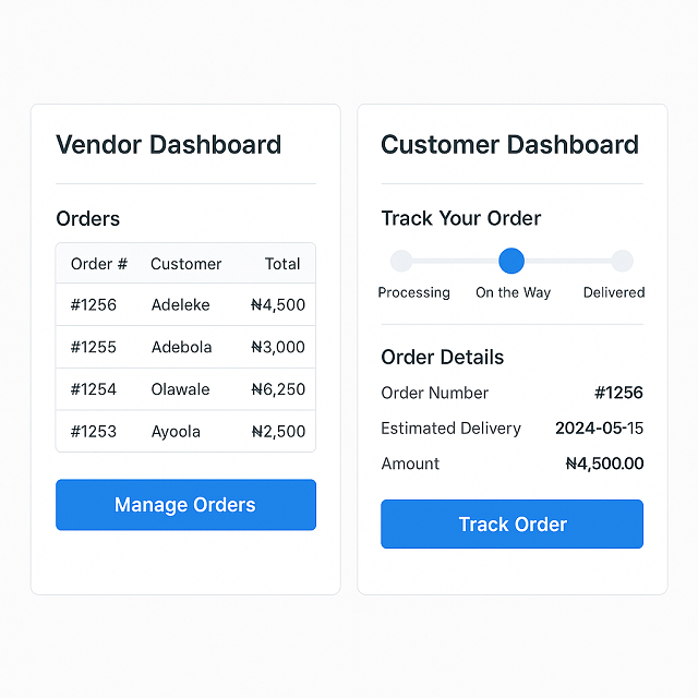 Vendor & Customer Portal for Order Tracking & Fulfillment